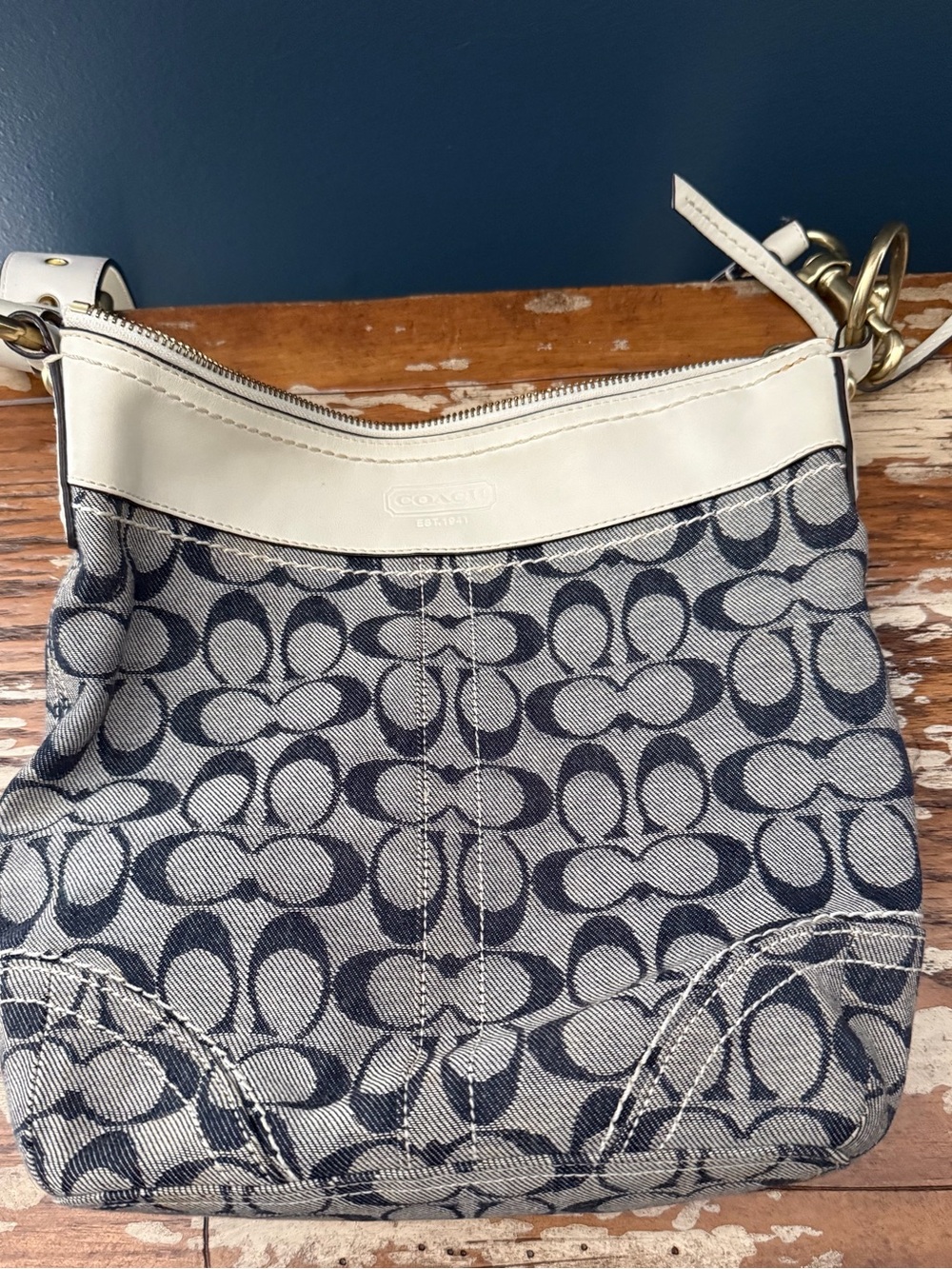 Coach Signature canvas/denim Shoulder/crossbody Bag